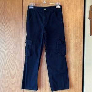 Wrangler Size 12 black cotton boy’s adjustable waist ripstop woven cargo pants